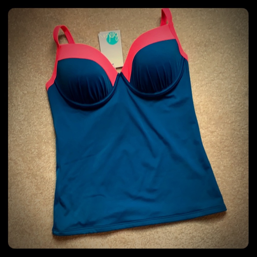 Boden Milos Cup-Sized Tankini Top NWT Size 32DD